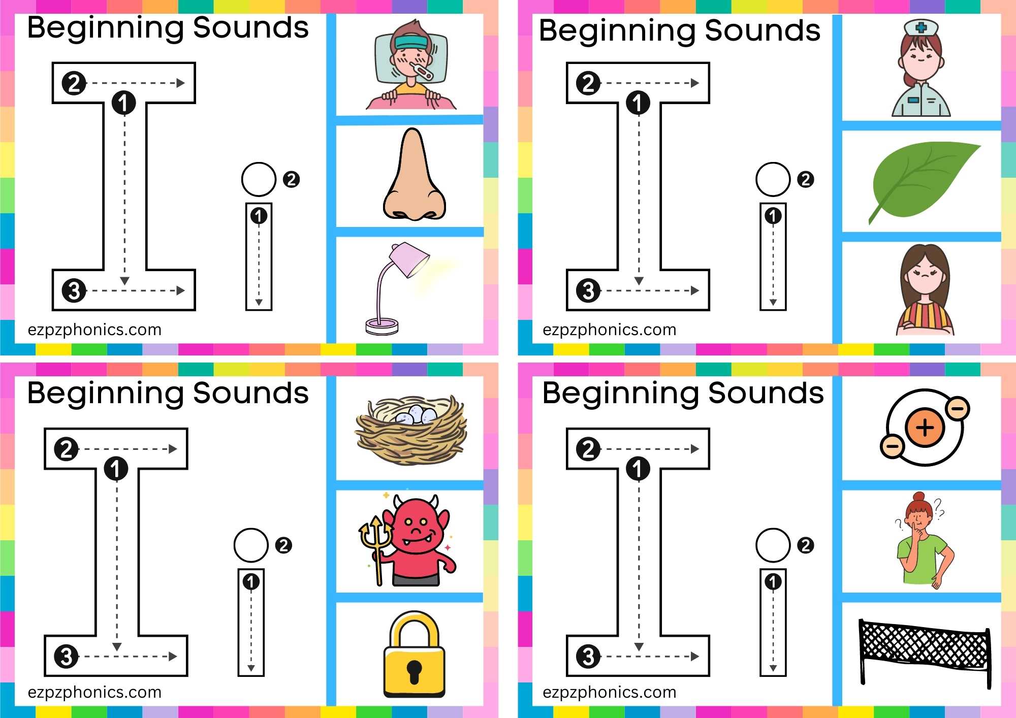 Trace The Letter I And Clip The Image Set 2